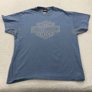 Harley-Davidson Barnett El Paso Texas Graphic T-Shirt Mens XL Blue Biker Tee